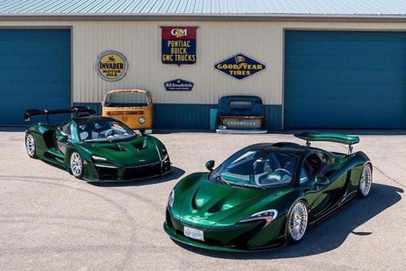 Ngắm bộ đôi hypercar McLaren P1 và Senna carbon xanh độc đáo