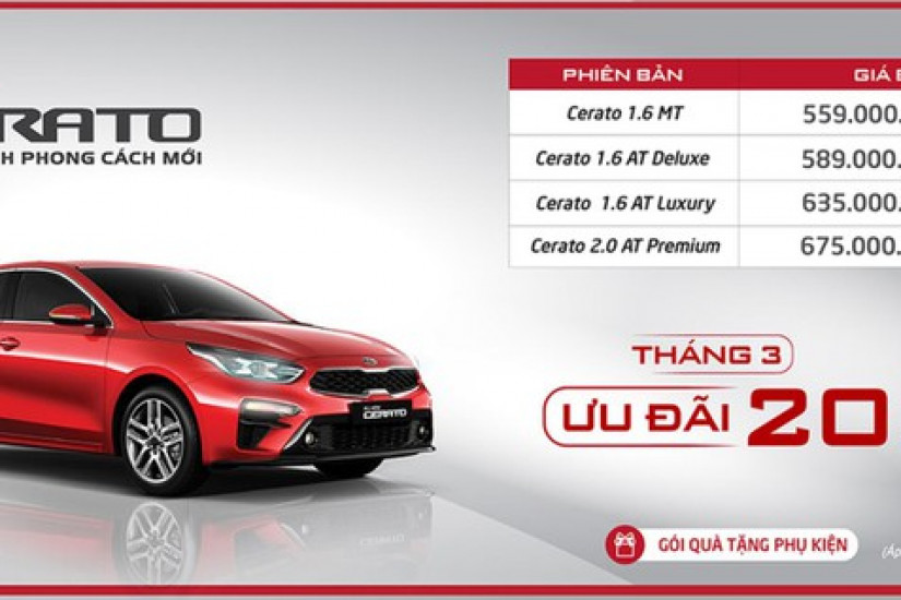 Kia Việt Nam tung khuyến mại tháng 3 cao nhất lên tới 70 triệu đồng