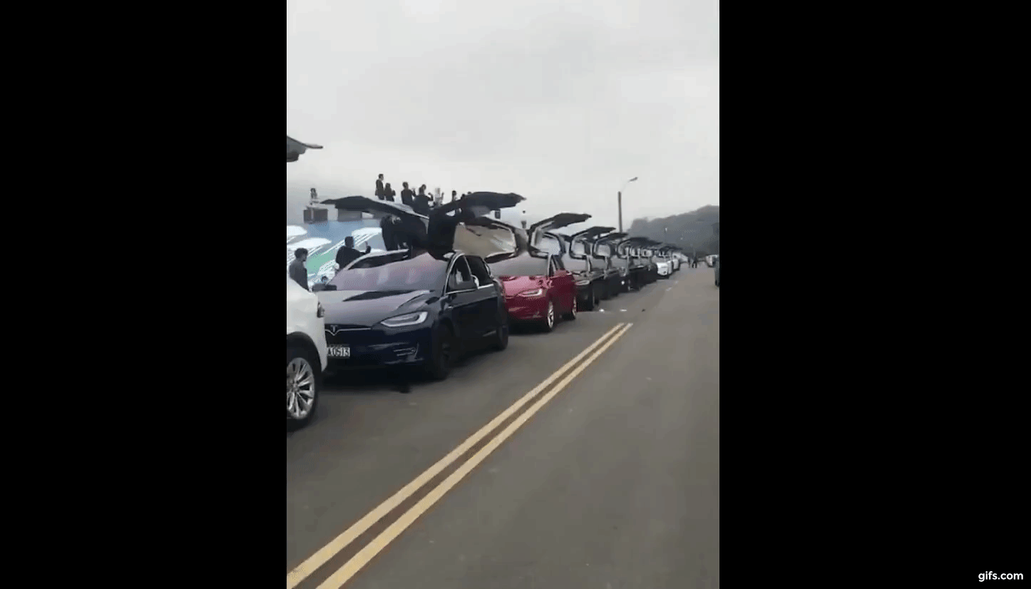 Hơn 20 chiếc Tesla Model X Hơn 20 chiếc Tesla Model X