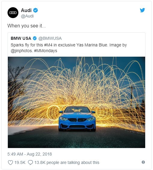 Màn khẩu chiến trên Twitter giữa Audi và BMW