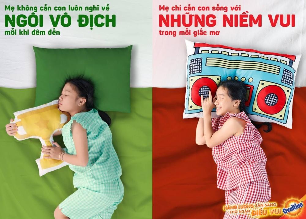 Quảng cáo của Ovaltine như ngầm đánh đồng thông điệp quảng cáo của Milo với bệnh thành tích